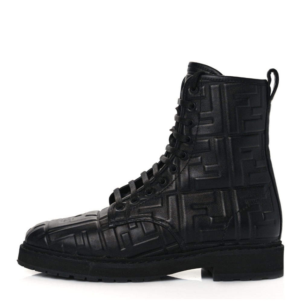 Fendi Logo Embossed Boot Size 36